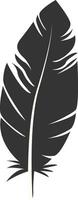 Silhouette of Majestic Feather. vector