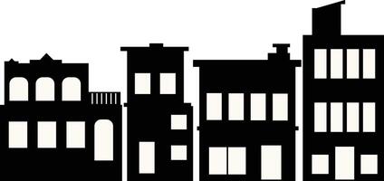 Silhouette of Cityscape Skyline. vector