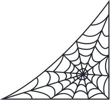 Hand Drawn Halloween Spider Web vector