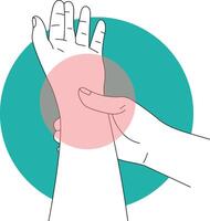 Hand and Leg Injury Illustration with Flat Design. vector