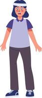 Girl Injury Character with Cartoon Style vector