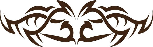 Tribal Tattoo Element with Celtic Gothic Pattern. Isolated on White Background vector