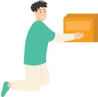 Man Volunteers Character. Flat Illustration vector