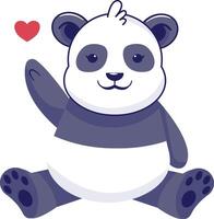 Cute Panda Illustration, Isolated on White Background. vector