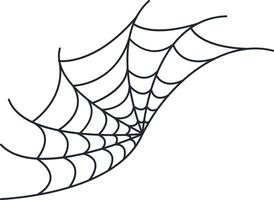 Hand Drawn Halloween Spider Web in Simple Design vector