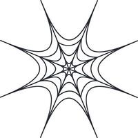 Hand Drawn Halloween Spider Web, Isolated on White Background vector