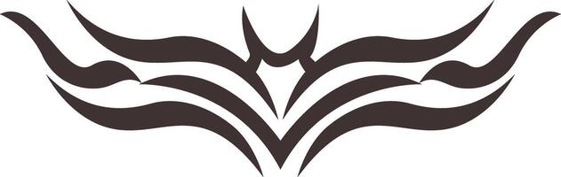Tribal Tattoo Shape. Isolated on White Background vector