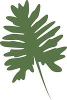 Tropical Leaves Clipart with Flat Design. vector