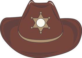 Cowboy Hat Element with Cartoon Style vector