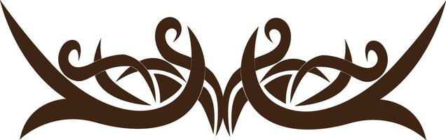 Illustration of Tribal Tattoo with Flat Design vector