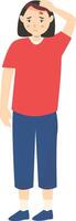 Illustration of Women with Pain and Injury. vector