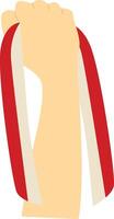 Hand Carrying Indonesian Flag with Cartoon Design vector