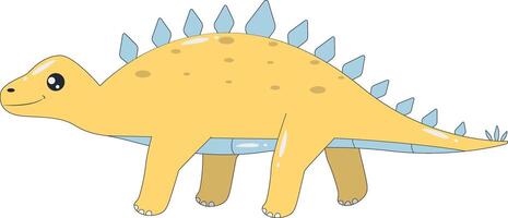 Illustration of Cute Colorful Dinosaur. Isolated on White Background vector