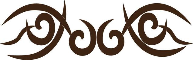 Tribal Tattoo Illustration in Flat Design. vector