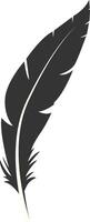 Black Silhouette of Majestic Feather vector