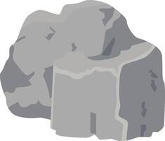 Boulder Stone Illustration. Isolated on White Background. vector