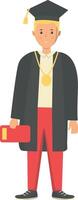 Illustration of Happy Male Graduation at University. vector