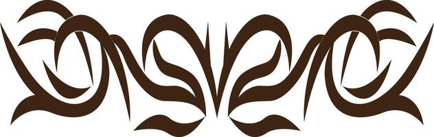 Tribal Tattoo Illustration, Isolated on White Background. vector