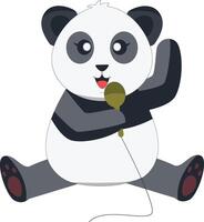 Cute Baby Panda in Cartoon Design vector