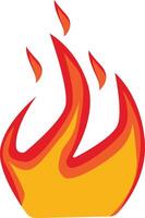 Cartoon Flame Illustration. Design Element. vector