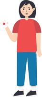 Female Injury and Pain Illustration with Flat Design vector