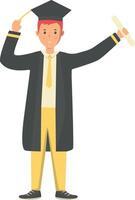Happy Man Graduation at University vector