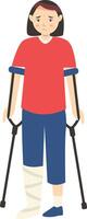 Women with Pain and Injury. Flat Illustration. vector
