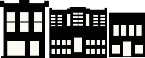 Silhouette of Cityscape Skyline. Design Element vector