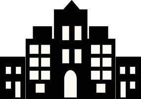 Silhouette of Cityscape Skyline Isolated on White Background. vector
