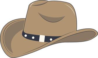 Cowboy Hat Element in Flat Design vector