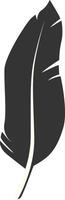 Silhouette of Majestic Feather. Flat Illustration vector