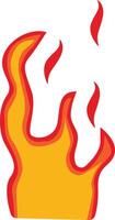 Cartoon Flame Icon Isolated on White Background vector