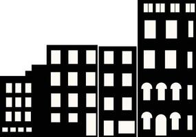 Silhouette of Cityscape Skyline. Flat Illustration vector