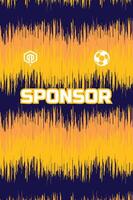 Yellow with navy customizable football jersey designs professional soccer uniform templates vector