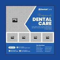 Dentist Appointment Social Media Banner, Clinic Web Design Template for Dental Services vector