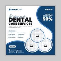 Dental Checkup Banner Template for Social Media poat vector