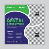 Modern dentist and dental care banner template for social media or websites, perfect for promoting clinics, oral hygiene, and dental services vector