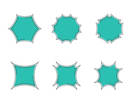 Teal Frame and Label Set in Minimal Decorative Style for Graphic Projects and UI Elements vector