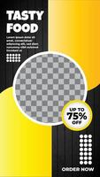 Modern Food Promotion Social Media Story vector