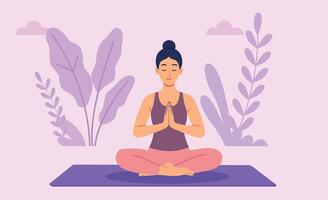 Lotus Pose Meditation vector