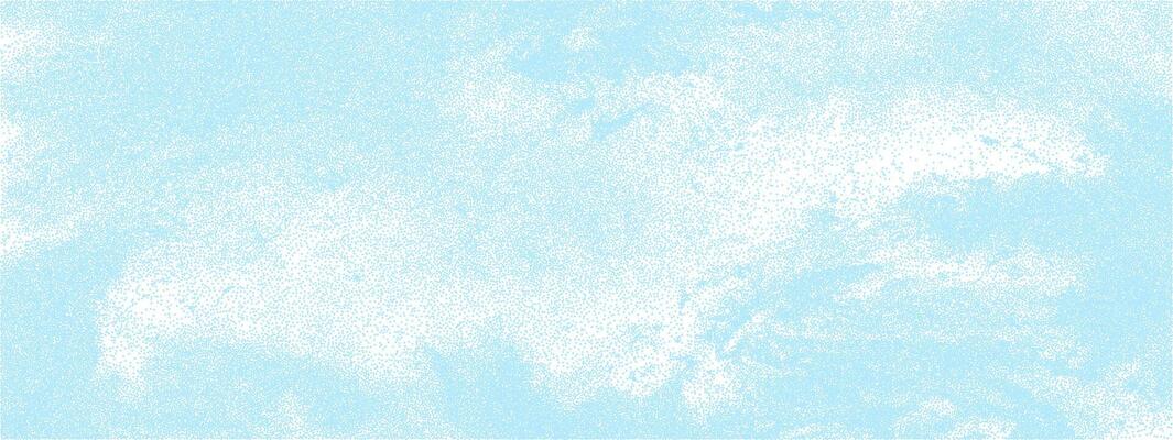 Grunge textured light blue noise grain background. Pointillism dots gradient or dotwork pattern, stipple effect. Brush drawn scratches splatter grunge distressed background.