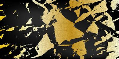 Luxury black and gold abstract background. Marble or stone texture. Horizontal template for your graphic design, banner, poster vector