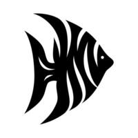 abstract fish silhouette icon vector