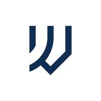 Simple Stylized letter W vector
