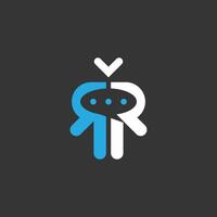 simple robot figure with speech bubble vector