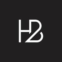 a combination of the letters H and B in monoline style vector