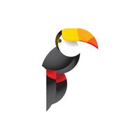 stylized toucan logo vector