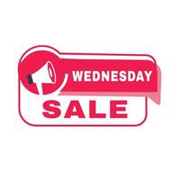 Wednesday sale banner element or badge icon template red symbol design modern. vector