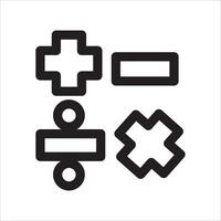 math symbol icon vector