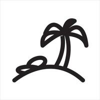 island palm icon vector